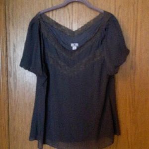 Dark Grey short sleeve top